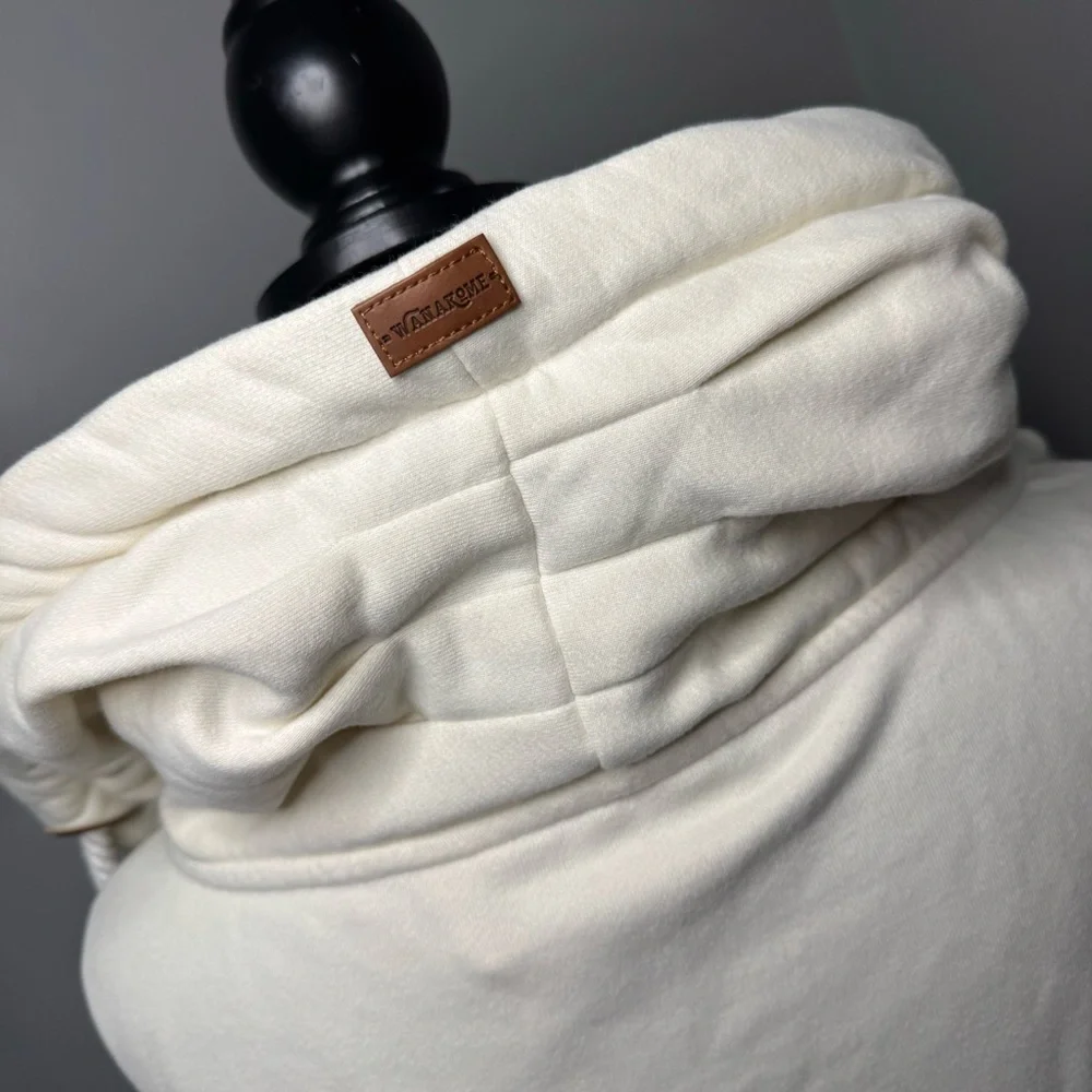 Wanakome Hestia Cowl Neck Zip Up Terry Sweatshirt Size XXL NWT Oatmeal - Picture 11 of 16